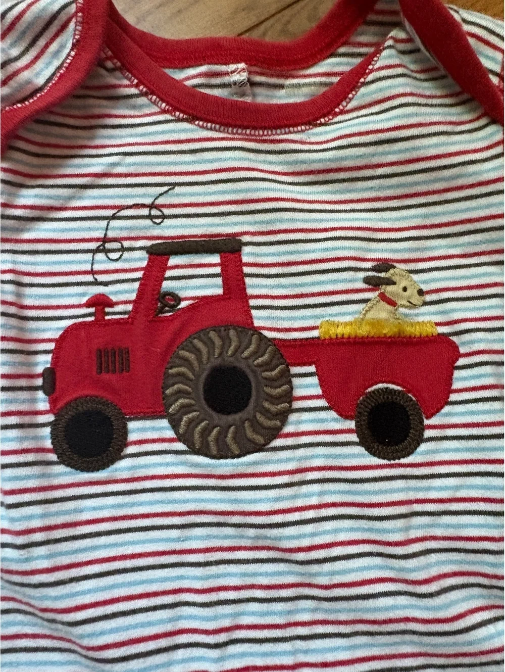2012 Gymboree play romper boys 18-24 puppy on tractor